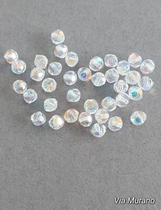 Vintage Swarovski #5309 4 mm Kristall AB abgerundete Doppelkegel Perlen (12 Stück) - Bild 1 von 1