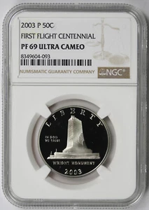 2003-P First Flight Centennial Modern Commemorative 50C PF 69 Ultra Cameo NGC - Picture 1 of 4