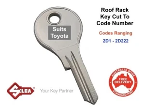 Suits Toyota Roof Rack Keys Made To Code Number-Thule,Rola,-FREE POST - Picture 1 of 4