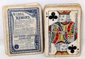 Rare Berghoff Brewing Dortmunder & Salvator Beer Pre Prohibition Playing Cards - Picture 1 of 3