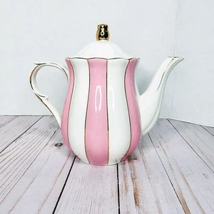 Grace’s Teaware rosa und weiß Jakobsmuschel feines Porzellan Teekanne - Bild 1 von 9