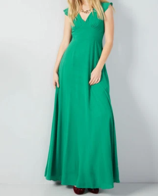 NWT Minuet Modcloth Opulent Engagement Maxi Dress MEDIUM Emerald Green Formal - Image 1 of 4