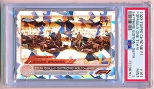 2022 Topps Chrome Sapphire F1 Constructors World Champion Sepia #197 /100 PSA 9 - Picture 1 of 2