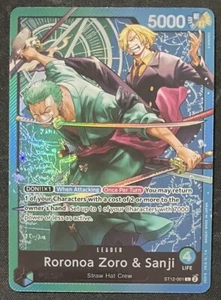 One Piece gioco di carte Starter Deck 12 #ST12-001 Roronoa Zoro e Sanji inglese - Foto 1 di 2