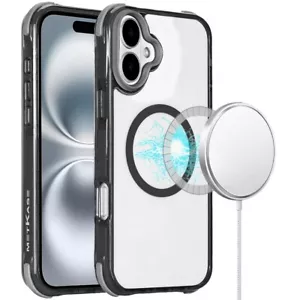 Für iPhone 16 6,1 Zoll Hülle Magnet Kreis Stoßfest Ecke + Hartglas - Bild 1 von 9