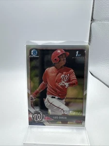 🔥 2018 1st Bowman Chrome #BCP152 Luis Garcia Prospects Refractor/499 Nationals - Imagen 1 de 4