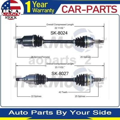2 ejes delanteros TrakMotive CV eje articulado para Suzuki Esteem 2002 2001 2000 1999 Foto 1 de 3