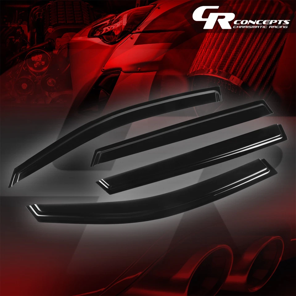 4 piezas viseras de ventana negras protector solar deflector de lluvia para Subaru Outback 2020-2024 Foto 1 de 4