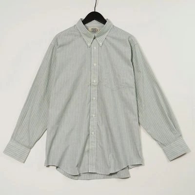 J.Press Button down Shirt Green stripe Collared Long Sleeve Made in Japan XL - Image 1 of 4