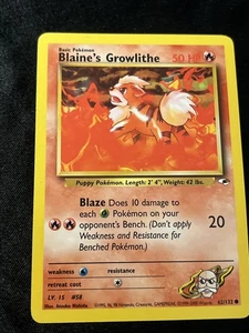 Blaine's Growlithe 62/132 Gym Challenge Regular Common - schneller Versand - LP!! - Bild 1 von 2