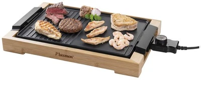 Teppanyaki Bestron AG2000BB – Tischgrill mit Bambusgehäuse – 2000 W - Bild 1 von 4