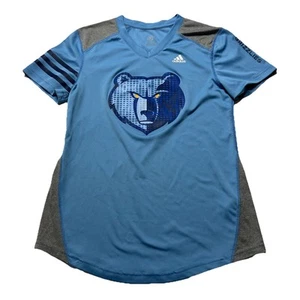 Memphis Grizzlies Kids Youth Girls Adidas Performance T-Shirt - Blue - Size M - Picture 1 of 11