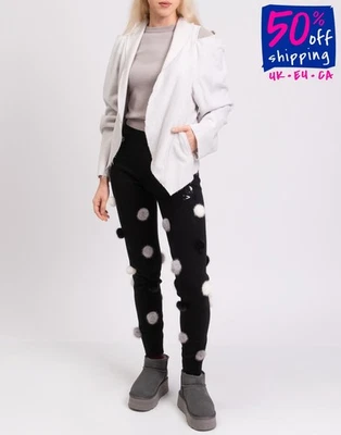 RRP€1400 DIVKA Angora & Wool Jacket Size 3 / L Cut Out Draped Made in Japan - Image 1 of 4