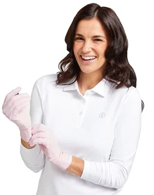  Guantes de Conducción Mujer UPF 50+ Protección Solar, Protector UV para Manos Grandes ROSA Foto 1 de 4