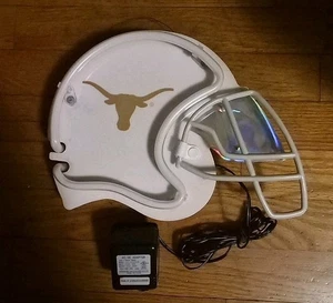 Casco espositore vintage Texas Longhorns bianco luce neon parete o scrivania BMORE SPORTS  - Foto 1 di 14
