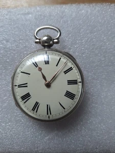 Fusee Rack Lever Solid Silver Pocket Watch 19th Century - Picture 1 of 21