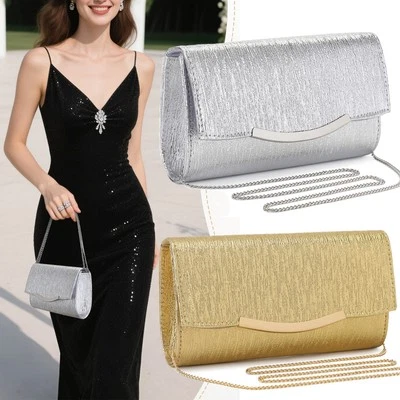 Women Elegant Clutch Bag Ladies Evening Prom Bridal Party Handbags Shoulder Bag