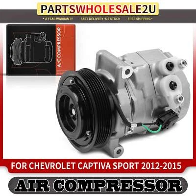 Compresor de aire acondicionado con embrague para Chevrolet Captiva Sport 2012-2015 L4 2,4 L 10SRE18C Foto 1 de 4