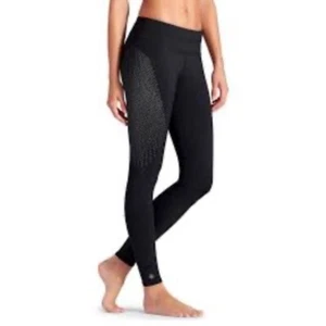 Athleta Sonar Reflective Dot Tight Black Legging Size Small MidRise Compression - Picture 1 of 14