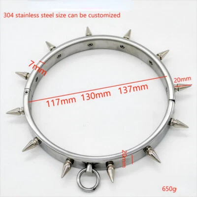 Customizable Heavy Duty Stainless Steel Neck Collar Neck Corset Cuff Binding Foto 1 de 4
