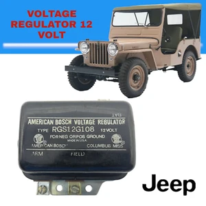 Voltage Regulator 12 Volt Type RGS12G108 NOS USA Fits For JEEP Willys 1949 - 64 - Picture 1 of 10