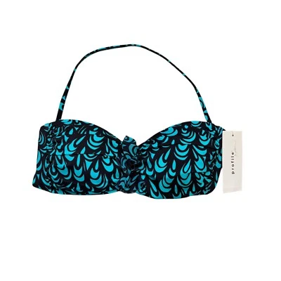 Profile by Gottex multi-color halter bikini top swimwear size 10 New - Image 1 of 4