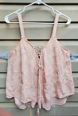 Camiseta sin mangas vintage Y2K Forever 21 Babydoll Fairycore Cami | espalda abierta | grande para mujer Foto 1 de 4