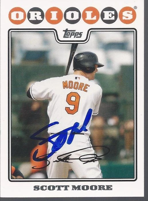 Baltimore Orioles SCOTT MOORE Signed Card - Image 1 of 1