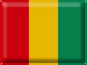 Blechschild Flagge Guinea 40x30 cm Flag of Guinea Deko Schild tin sign - Bild 1 von 5