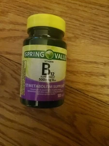 Spring Valley Vitamin B12 Tablets 500mcg 100 Count - Picture 1 of 1