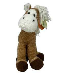 FIRST & MAIN Lankydoodle Horse 11" Brown Plush Long Legs Corduroy Hooves NWT - Picture 1 of 8