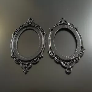 6 piezas Dijes Colgantes Bisel en Blanco Hueco Ovalados 40x30 mm Aleación Negra Accesorios Hágalo usted mismo - Imagen 1 de 5