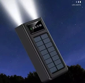 POWER BANK SOLARE 50000 MAH PROFESSIONALE ED UNIVERSALE CON RICARICA RAPIDA USB - Foto 1 di 4