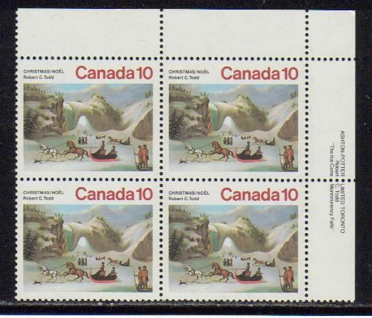1974 Canada SC# 652 UR - Christmas - Plate Block M-NH Lot # 2585 - Image 1 of 1
