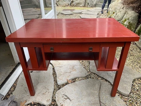 VINTAGE/ ANTIQUE ARTS AND CRAFT TABLE DESK-NICE (Believed to be circa 1890) Cover