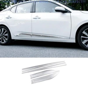 For Nissan Sentra 2020-22 Chrome Side Door Body Guard Molding Cover Trim 4pcs - Foto 1 di 7