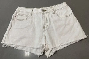 ROXY white distressed jean shorts size 5 - Picture 1 of 4