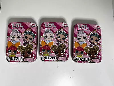LOL SURPRISE! 24 Piece Puzzle in Tin Set of 3 UNOPENED - Image 1 of 3
