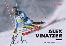 SCI ALPINO: Alex VINATZER (ITA) originale CARTOLINA AUTOGRAFA BRONZO WM 2023 +TOP+