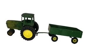 ERTL Green John Deere Tractor with Trailer Diecast 74-7650 With Flaws - Picture 1 of 13