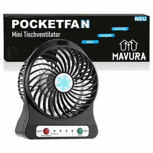 POCKETFAN USB Ventilator Mini Tischventilator Notebook Laptop USB Lüfter schwarz - Photo 1/6