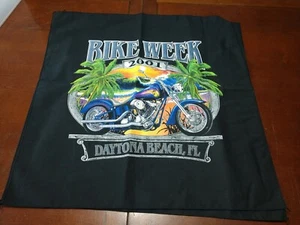 EE Daytona Bike Week 2001 Bandana 21 x 21 motocicleta negra - Imagen 1 de 2