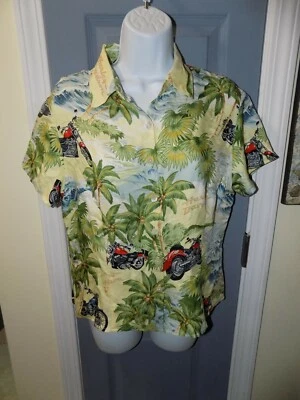 CAMISA HARLEY DAVIDSON SEDA AMARILLA ABOTONADA TALLA M MUJER USADA EN EXCELENTE ESTADO Foto 1 de 3