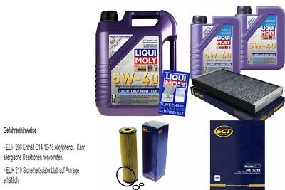 LIQUI MOLY, SCT GERMANY INSPEKTIONSKIT FILTER LIQUI MOLY ÖL 7L 5W-40 für Mercedes-Benz SLK R171 200