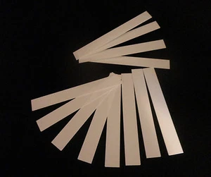 LOT OF FOUR (4) THIN RECTANGULAR ALUMINA CERAMIC STRIPS  SHEET PLATE No.: 107 - Picture 1 of 8