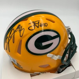JORDAN LOVE & JOSH JACOBS signed GREEN BAY PACKERS Riddell Speed mini helmet-BAS - Picture 1 of 10