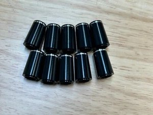 (10) Srixon Iron Ferrules .355 taper tip 7/8" inch w/ collar Black Silver Ring - Picture 1 of 6