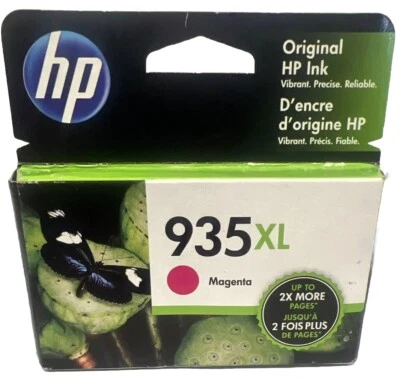 HP 935XL Ink Cartridge Magenta New Factory Sealed EXP 4 23 - Image 1 of 2
