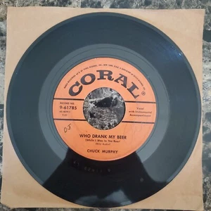 Chuck Murphy Who Drank My Beer/Lay Somethin On The Bar 7" 45 RPM CORAL 9-61785 - Picture 1 of 3