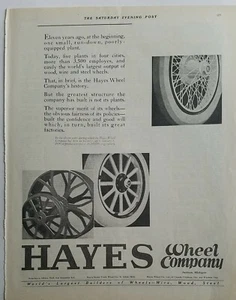 1920 Hayes Wire Wheel Company Jackson Michigan Vintage Reifen Anzeige - Bild 1 von 1